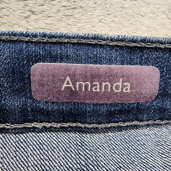 Gloria Vanderbilt Jeans Womens 10 SHORT Blue Amanda High Rise Slim Leg Stretch - Picture 8 of 16